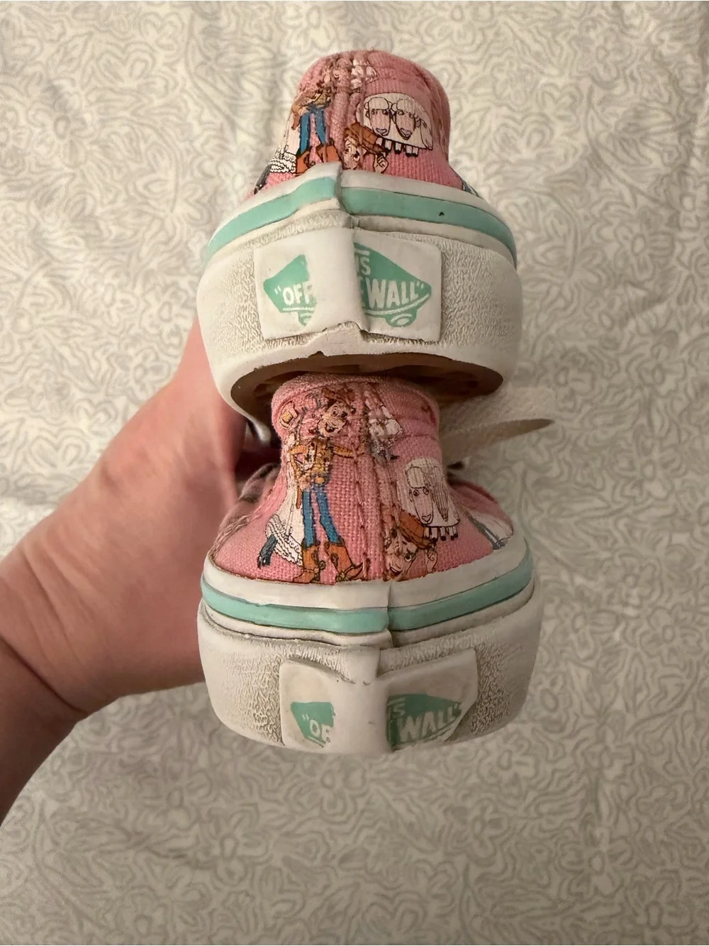 Vans Kids Pink Disney Toy Story Printed Lace-Up Sneakers - Woody & Bo Peep